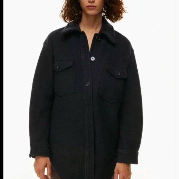 Wilfred Jackets & Blazers - Aritzia - Wilfred Free The Ganna™ Shirt Jacket Black Size Small